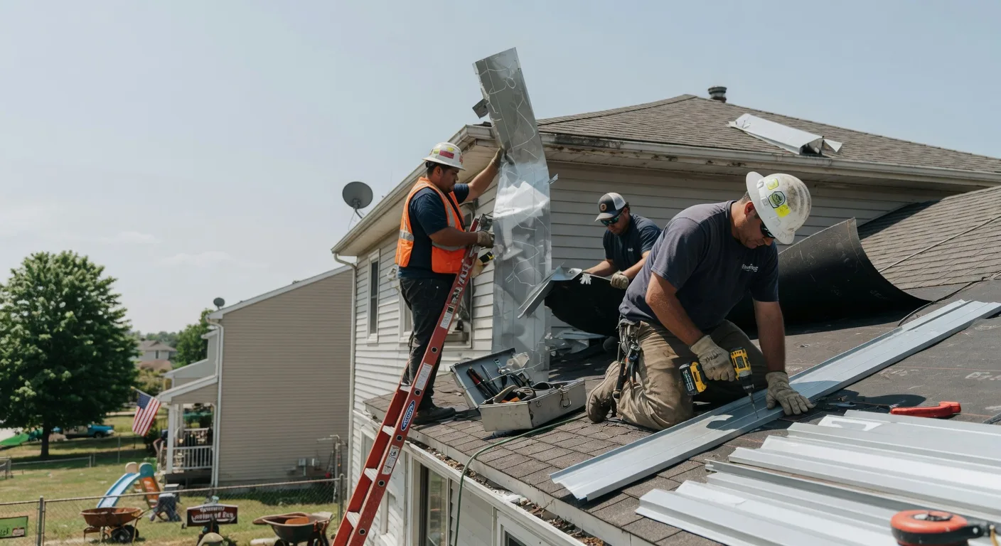 Storm Damage Metal Roof Repair in Yolyn, WV
